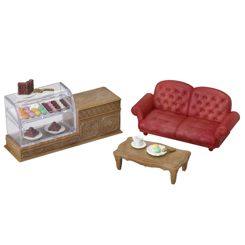 Sylvanian Family кукольный домик мебель аксессуары для сцен шоколадный гостиная без