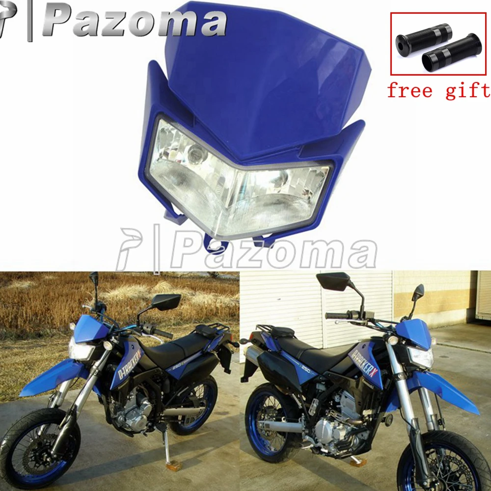 

Motorcycle Supermoto Enduro Dirt Bike Dual Headlight For Kawasaki KLX250 08-19 KLX250S D-Tracker X 250 09-19 KLX250SF 09-10