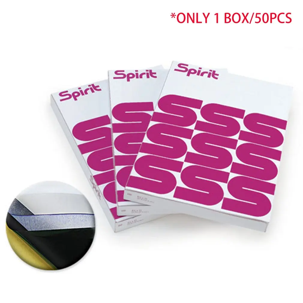 

50pcs Tattoo Transfer Paper Thermal Carbon Transfer Stencil Paper Tattooing Stencil Copy Tracing Paper Accessories Body Art Tool