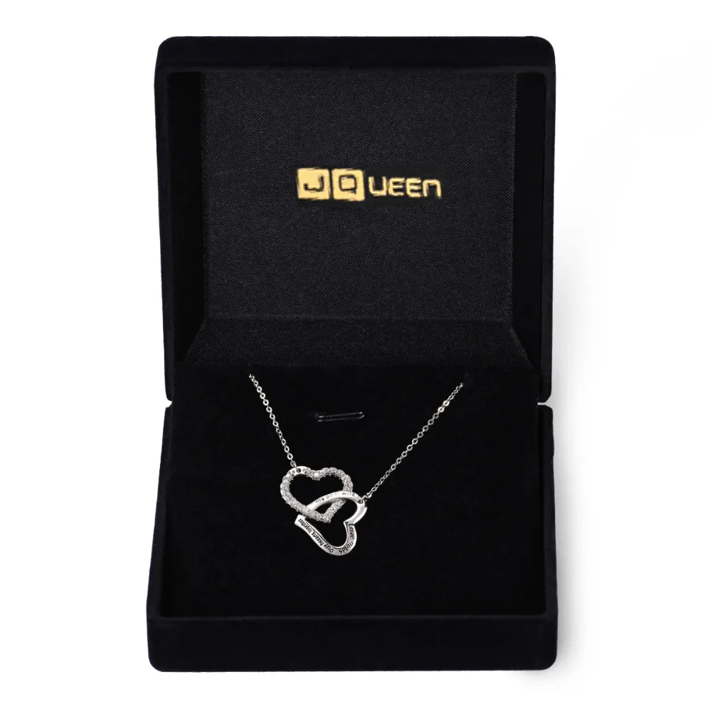 Ожерелье с двойным кулоном в виде сердца именем на заказ|necklace pendent|necklace pendant