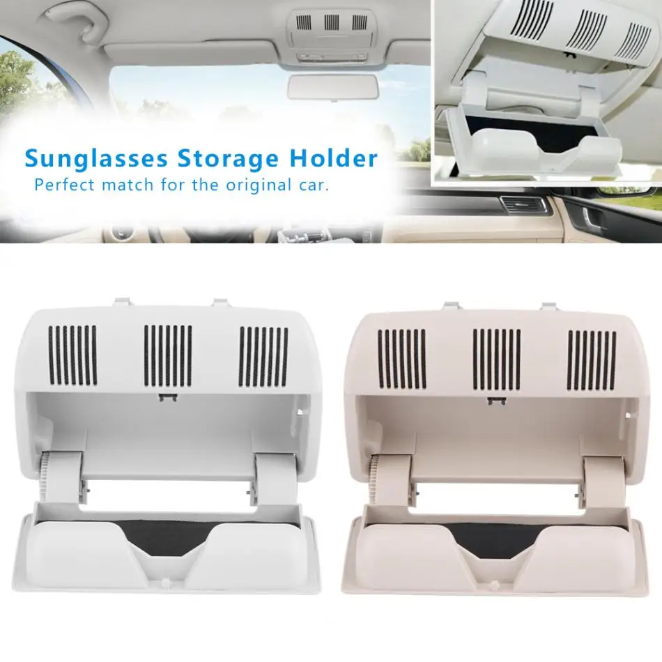 Для Skoda Octavia Fabia Roomster солнцезащитные очки коробка солнцезащитные очки Чехол Контейнер держатель для очков Серый Бежевый 1Z0868565E