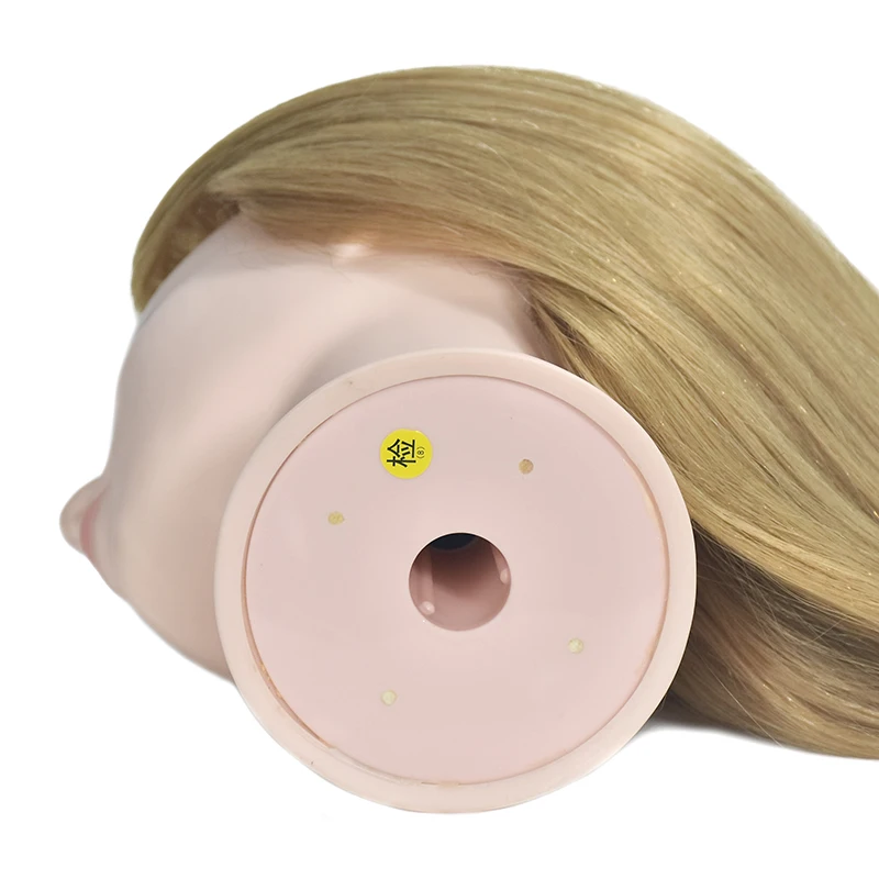 Профессиональная голова манекен блонд с 50% натуральными человеческими волосами