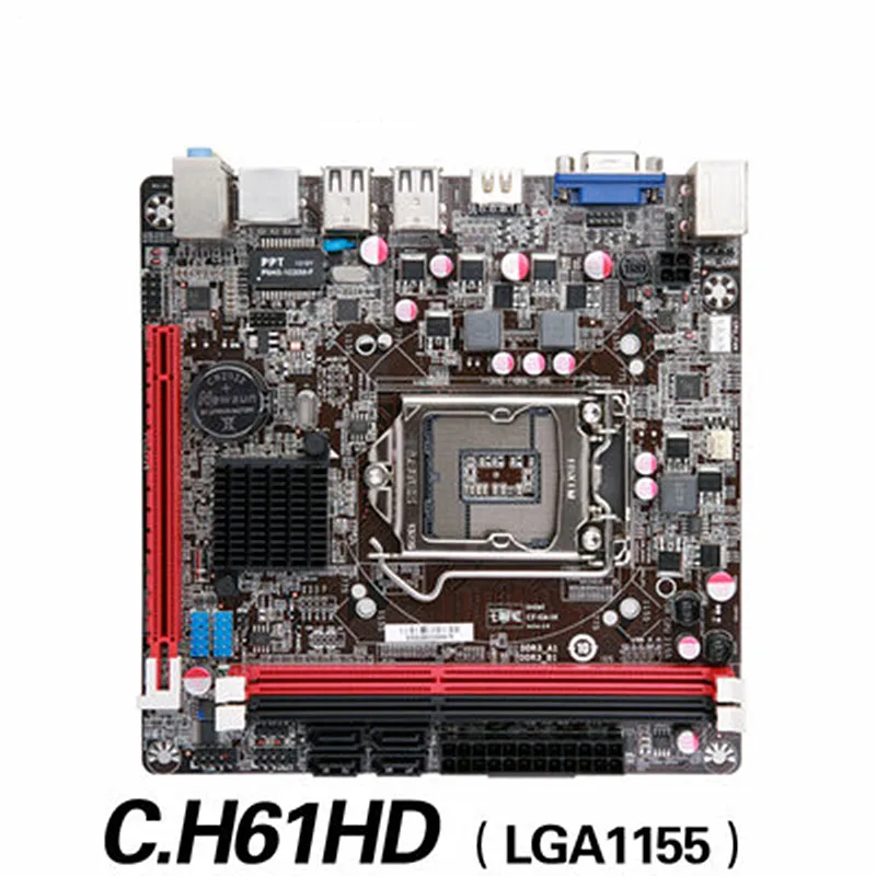Подходит для цветной материнской платы C.H61HD V20 LGA1155 DDR3 H61 17*17 ITX mini itx HPTC|Материнские