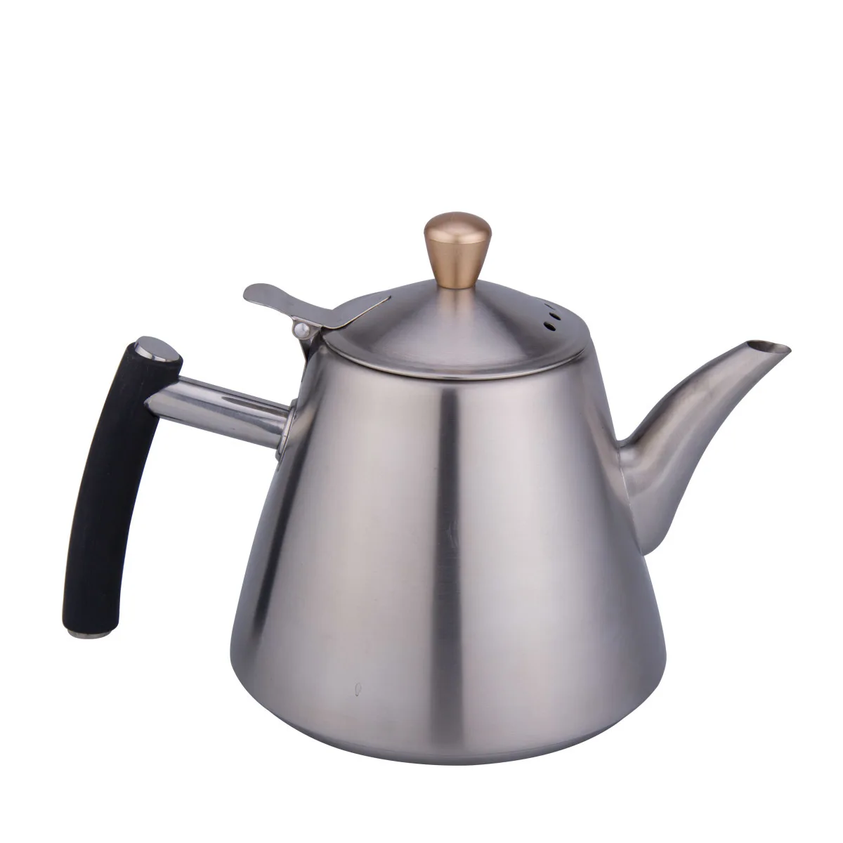 Food grade 304 stainless steel pot electromagnetic furnace boiler gas covered flat bottom kungfu teapot water kettle 1.2L | Дом и сад