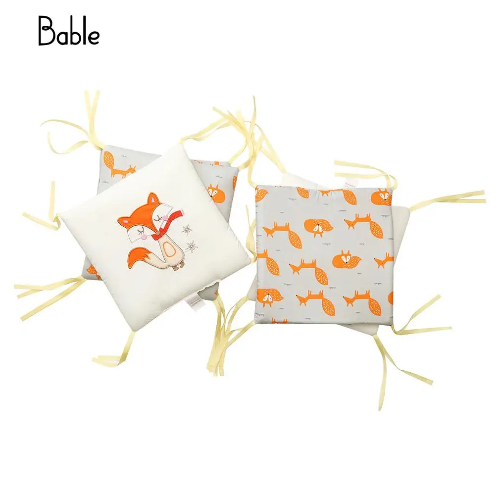 6 PCS Baby Bed Around Monkey Fox Safe Crib Liner Cushion Bumper Protector | Мать и ребенок