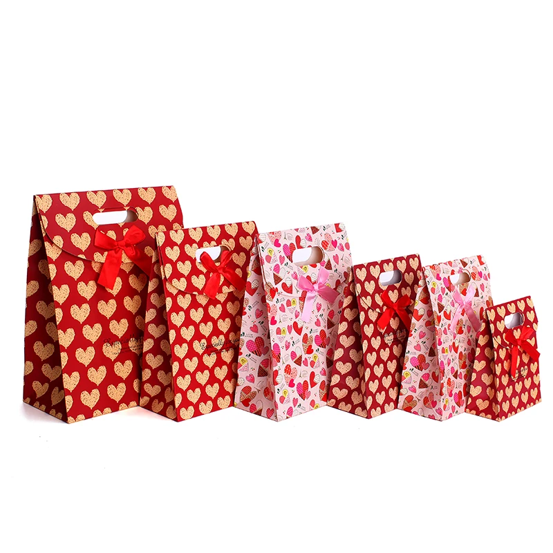 Weekends Deal Packaging Real Food Bags Red/Pink Paper Cake Cookies Packing 13x6x17cm Bag Flexiloop Handle Package | Дом и сад