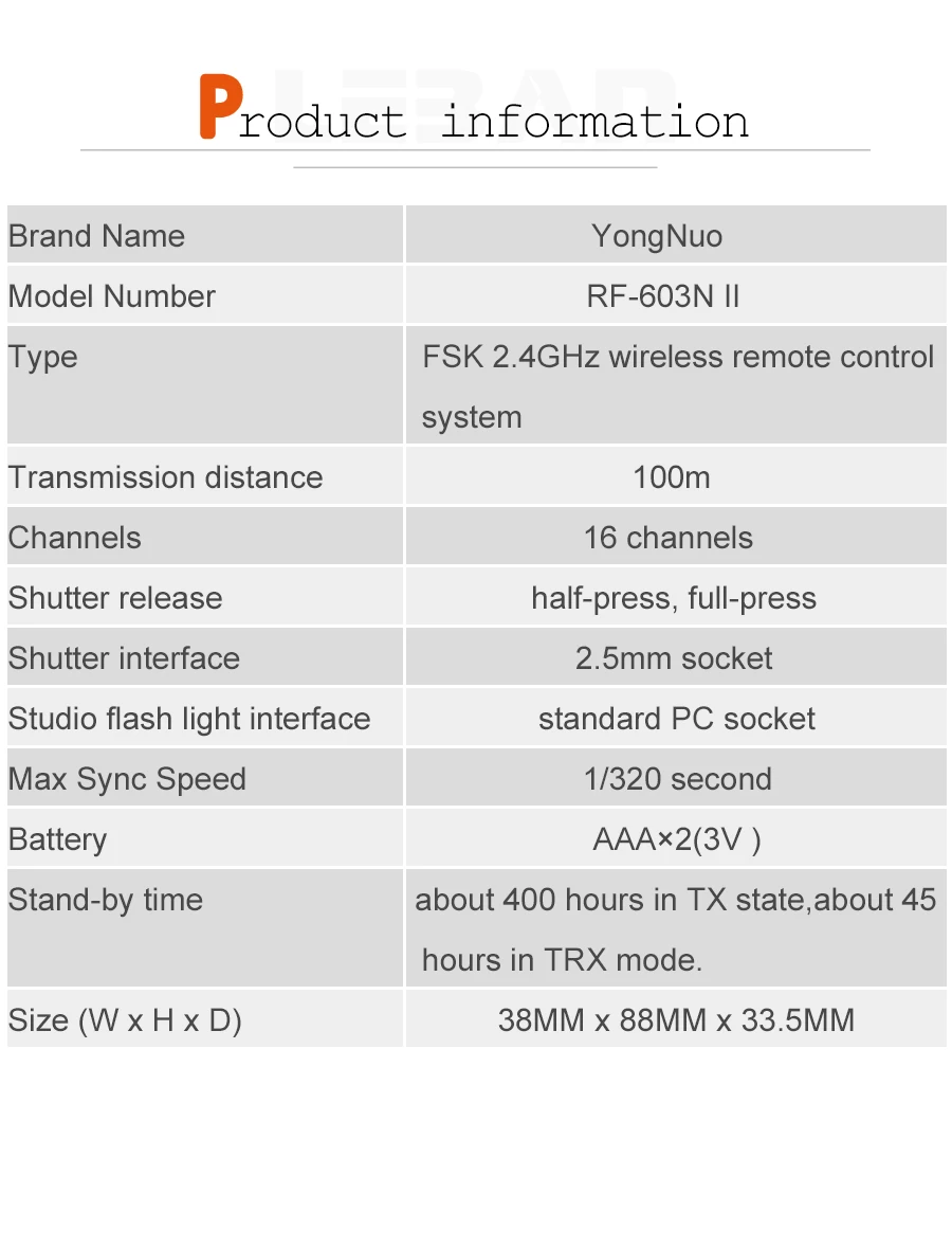 YONGNUO 1 шт. RF-603N II вспышки триггера один трансиверы комплект Спуск затвора объектива для Nikon