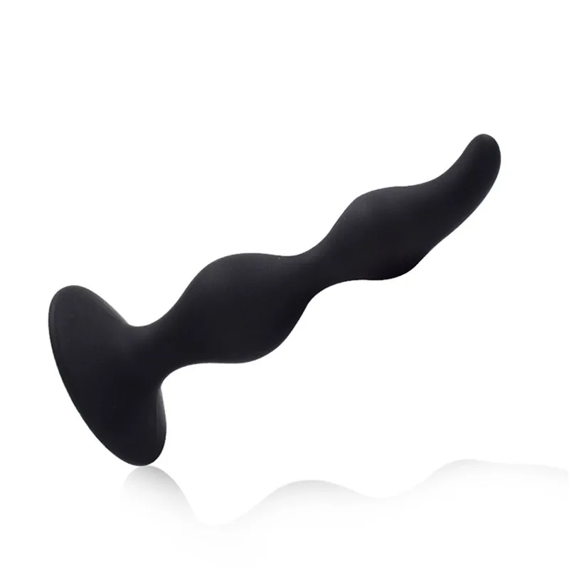 Силиконовая Анальная пробка фаллоимитатор в форме пули мощный массажер простаты