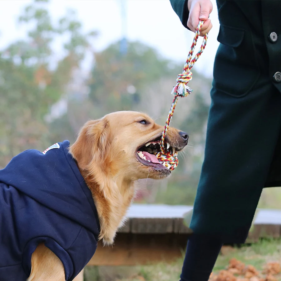 Durable Cotton Rope Dog Toys Training Molar Teeth Bite Resistant Interactive Chew Toy Honden Knuffel Pet Supplies 50DC0038 | Дом и сад