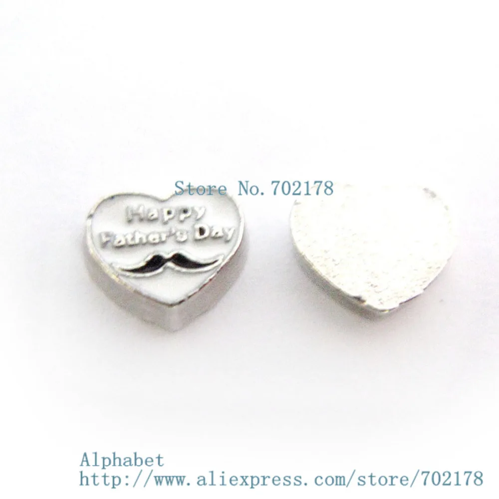 Новый дизайн Счастливого Дня отца DIY плавающий медальон стеклянный Шарм FC1310