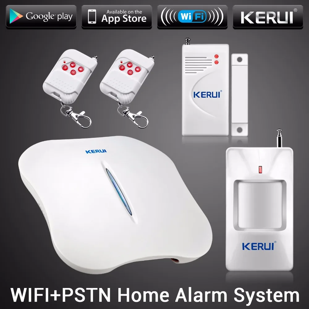 2018 Новый KERUI W1 WI FI сигнализации Системы домашней охранной PSTN безопасности