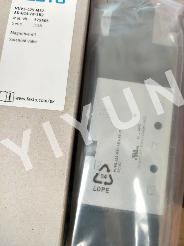 VUVS-L30-B52-D-G38-F8-1B2 575613 VUVU-L25-M52-AD-G14-F8-1B2 575505 VUVS-L25-M52-MZD-G14-F8-1B2 575514 FESTO Solenoid valve | Обустройство