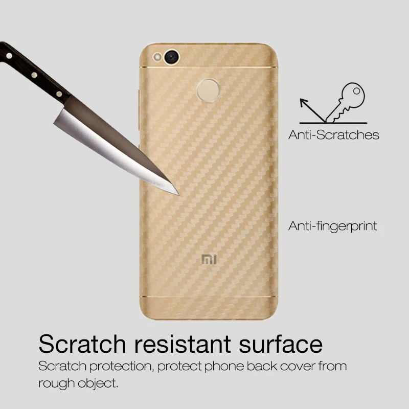 5Pcs/Lot Carbon Fiber 3D For Xiaomi Redmi Note 3 4 4X 5 Pro Screen Protector Note5 Back Cover Film | Мобильные телефоны и