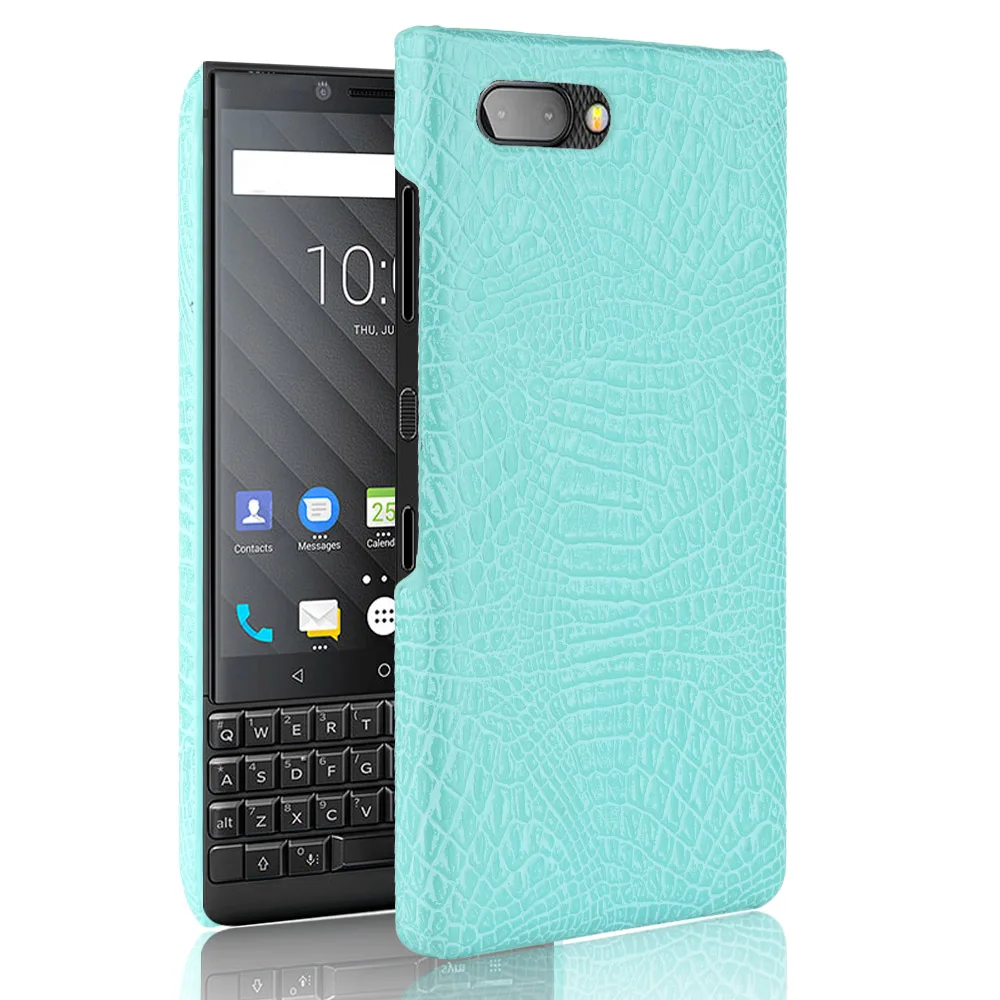 Роскошный кожаный чехол с текстурой крокодиловой змеи для BlackBerry KeyTwo Key 2 жесткие