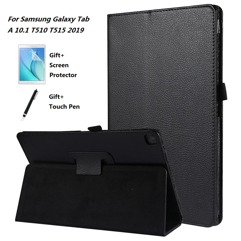 

Чехол для планшета Samsung Galaxy Tab A 2019 SM T510 SM T515 T510 T515 10,1 дюйма из искусственной кожи тонкие 2 складные чехлы с зернистой фактурой