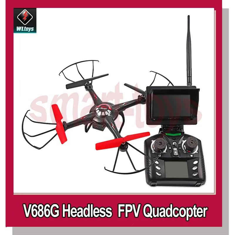 Квадрокоптер WLToys V686G 3 шт. дополнительная батарея 5 8G FPV Безголовый Дрон с камерой 2