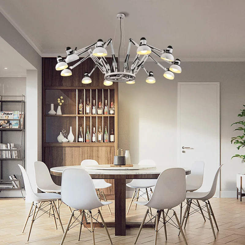 

Postmodern LED chandelier restaurant suspended lighting loft hanging lights Nordic living room fixtures Bar Cafe pendant lamps