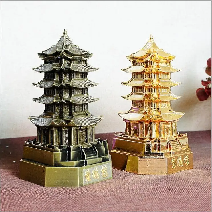 2018 желтый журавль модель украшение винтажные изделия из сплава известное