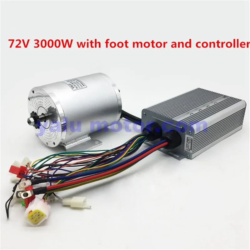 72V With foot Contr MY1020 60 в 72 в 3000 Вт бесщеточный мотор BM1109 мотор для велосипеда Электрический квадроцикл Электрический мотоцикл модифицированный двигатель постоянного тока - Цвет: 72V With foot Contr