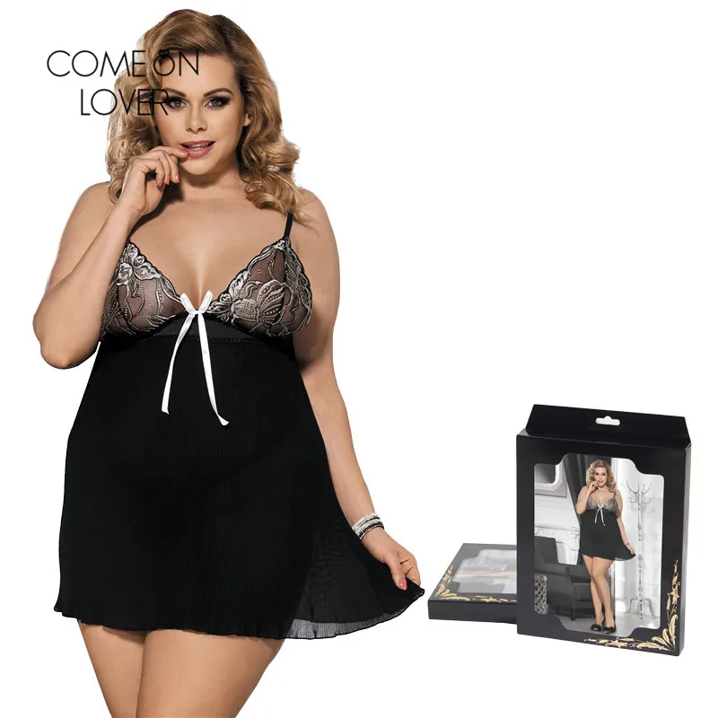 Comeonlover Sexy пижамы Bodydolls плиссированные мягкая ткань мини Для женщин платья большой