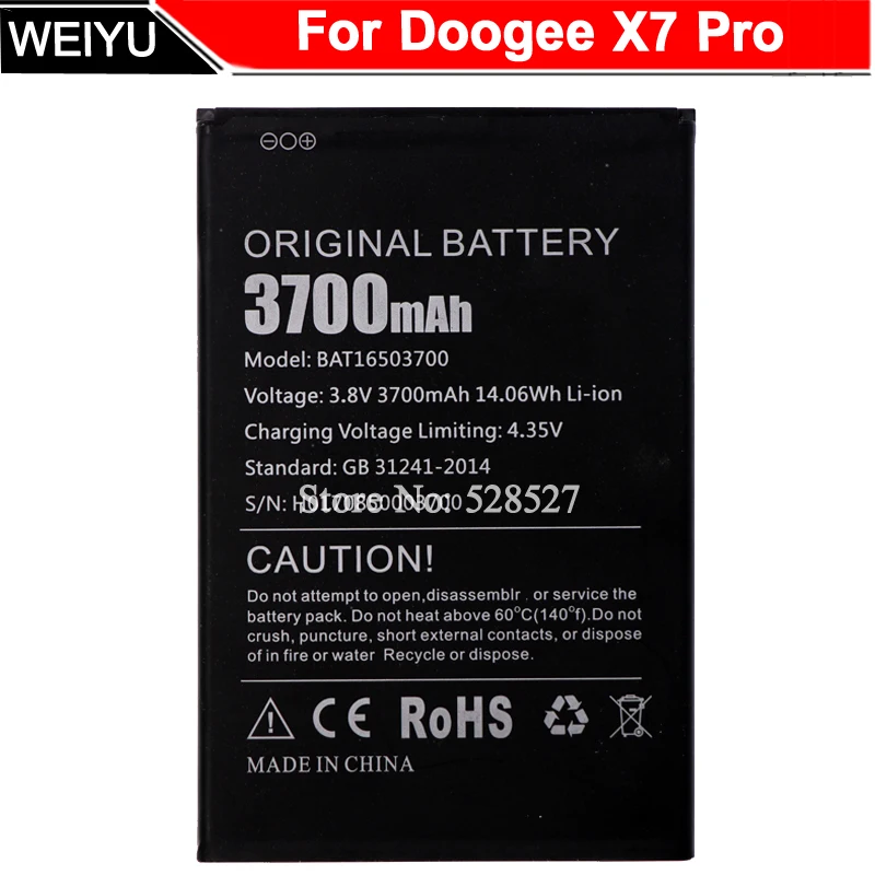 Аккумулятор Для Doogee X7 Pro аккумулятор 3700 мАч|battery for doogee|battery forbatteries batteries |