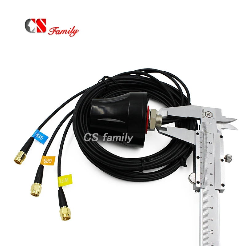 Многодиапазонная gps gsm антенна wifi, IP67 водонепроницаемая, GSM gps wifi автомобильная антенна W/wifi(RPSMA male), gsm/gps(SMA male