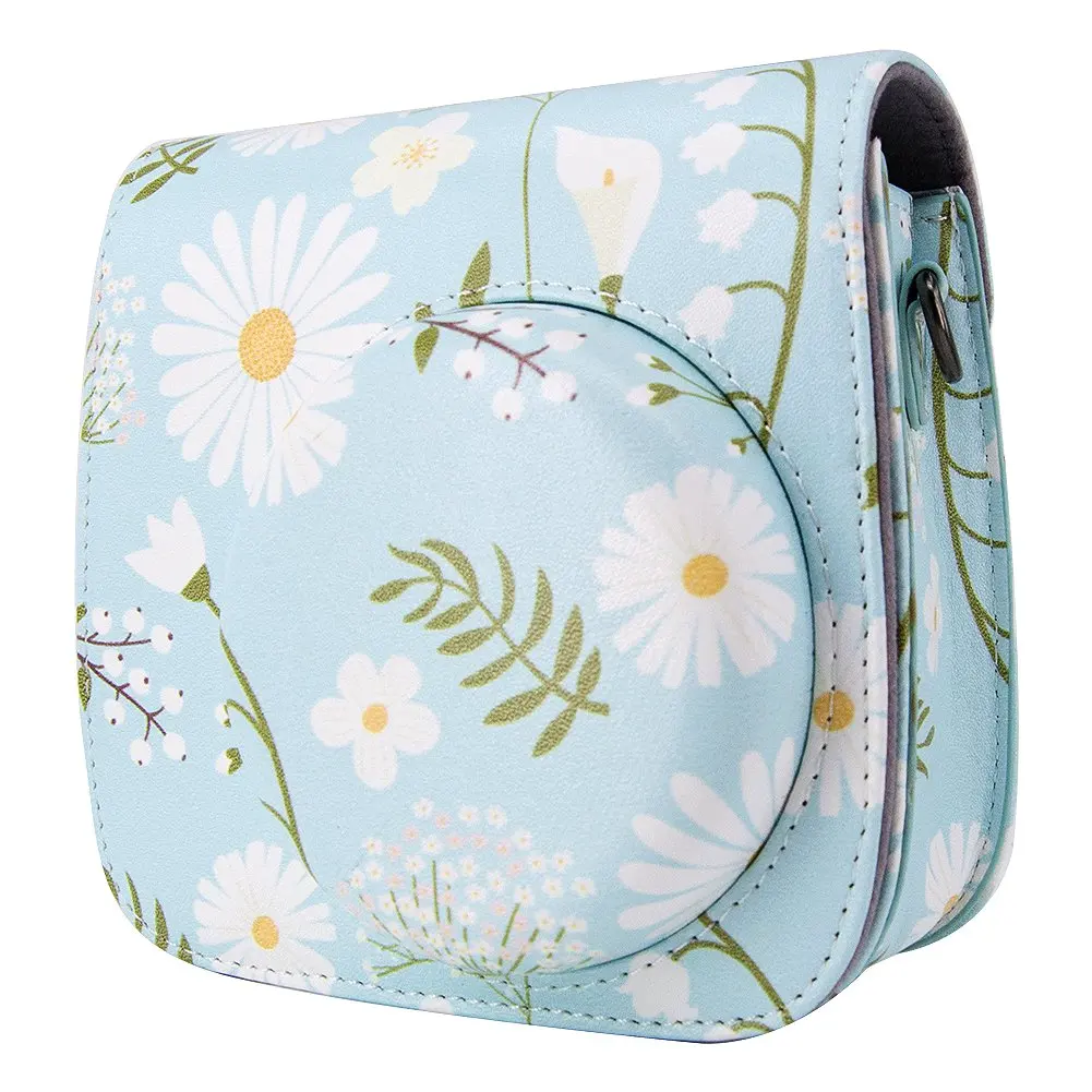 Чехол для камеры Instax Mini 9 Daisy Floral из искусственной кожи Fujifilm 8 мгновенная камера с