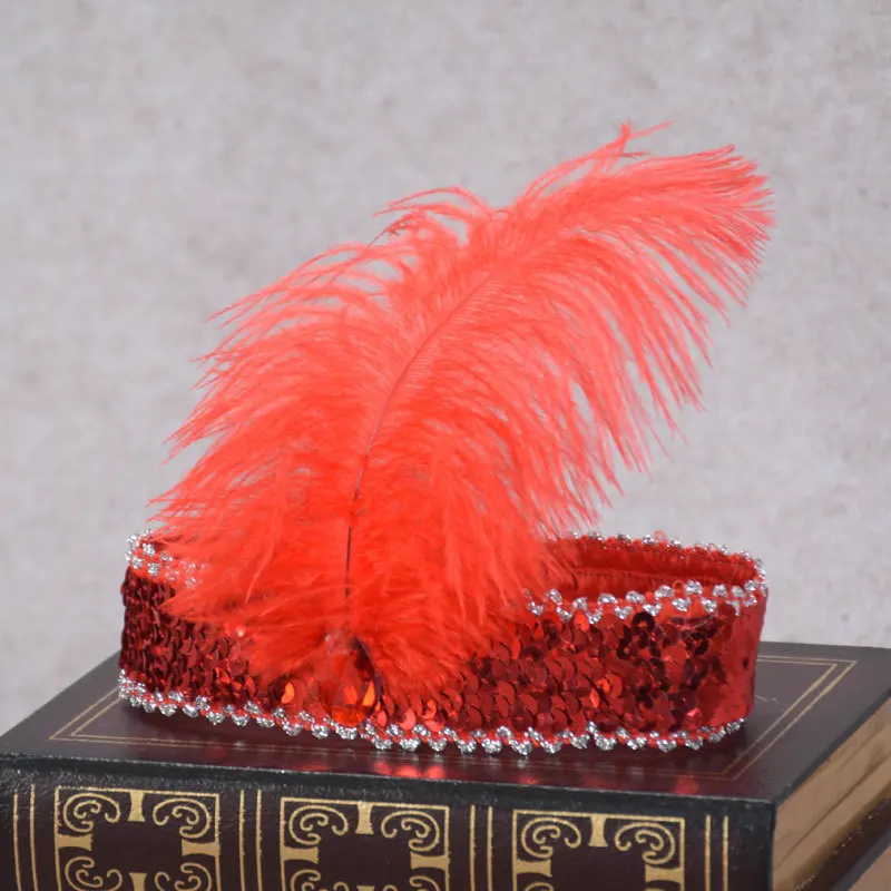 Индийская повязка на голову с серебряной стороной 1 шт. блестками и стразами