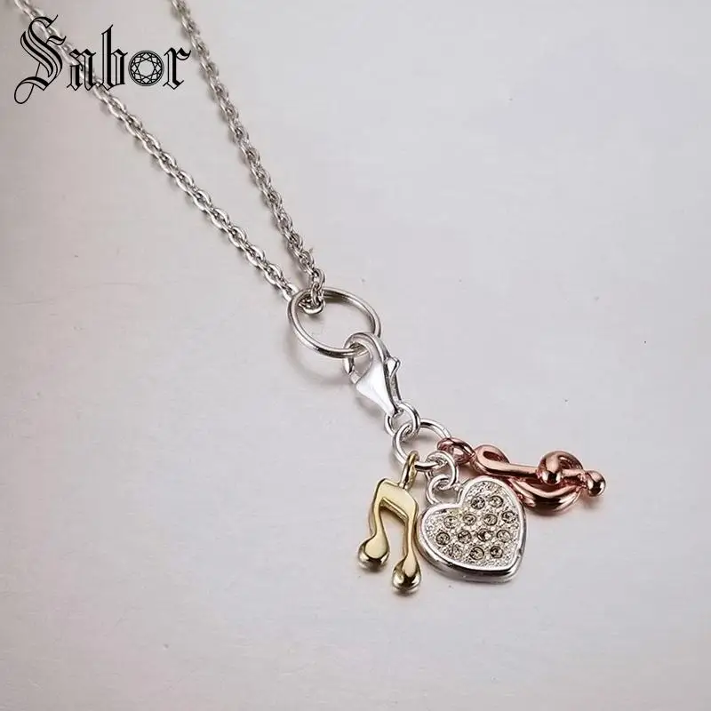 Серебряный цвет стразы музыкальная нотация Diy амулеты подходят браслеты и