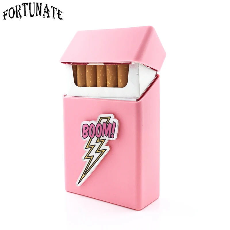 Бум! Розовый силиконовый чехол для сигарет аксессуары курения 20 держатель