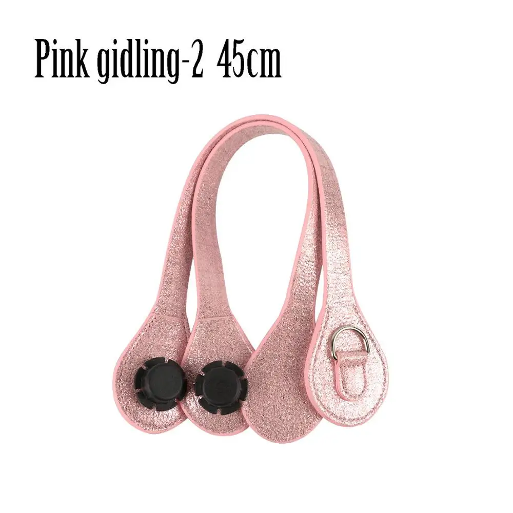 pink gilding-2 45 Tanqu короткие ручки с краем живопись D пряжка круглый каплевидный конец часть из искусственной кожи для OBag ремень для EVA O сумка - Цвет: pink gilding-2 45