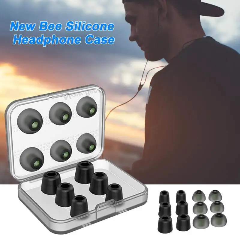 

New Bee Noise Isolating Comfortble Memory Foam Ear Tips S M L Size Silicone Earmuffs Ear Pads Earbuds For In Earphone Headphones