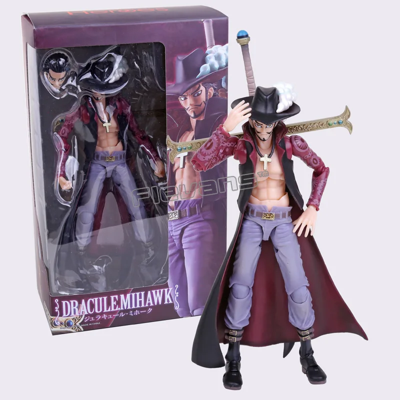 Mihawk MegaHouse переменные герои действия одна деталь Луффи Ace Зоро Сабо Law Nami Dracule Mihawk ПВХ фигурка Коллекционная модель игрушки - Цвет: Mihawk