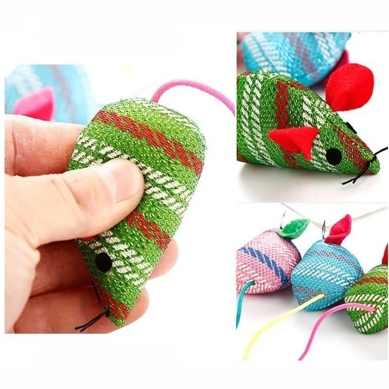 5 шт./лот мини ложная мышь интерактивные игрушки для домашних животных забавные