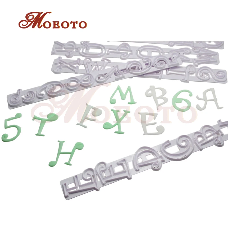 Алфавит Пластик резак набор из 6 шт. торт трафарет номер фрезы помадка кружева