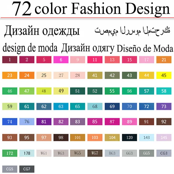 72 costume design TOUCHNEW набор маркеров для живописи на спиртовой основе Кисть ручка canetas лайнер эскиз маркеры Рисование манга товары для рукоделия Кисть ручка - Цвет: 72 costume design