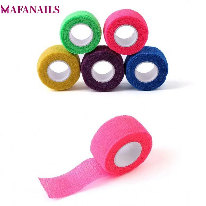 

1Roll Non-woven Nail Art Polish Remove Bandage Random Colors Design Nail Tools Elasticity Roll Tape Swathe Napkins Lint-free
