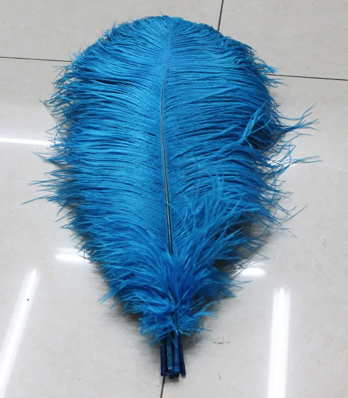 

Wholesale. 50pcs Nature Lake blue Ostrich Feathers 20-25 cm 8-10 Inch Wedding Centerpieces FREE SHIPPING