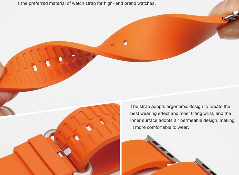 MAIKES модный красный резиновый ремешок для часов для Apple Watch Band 44 мм 40 мм iWatch все модели для Apple Watch 42 мм 38 мм серия 4 3 2 1