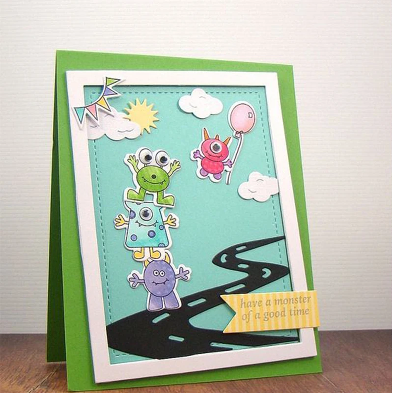 Дорожные кривые дорога резка металлические штампы трафареты для DIY Скрапбукинг