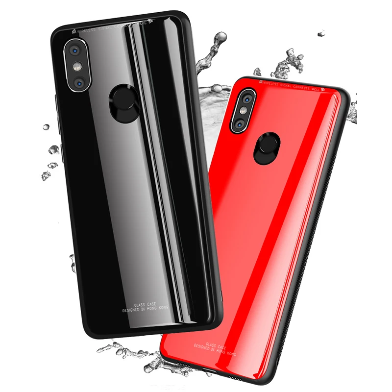 Чехол из закаленного стекла для Xiaomi Mi Max3 Mix2s Противоударная задняя крышка Redmi Note 5