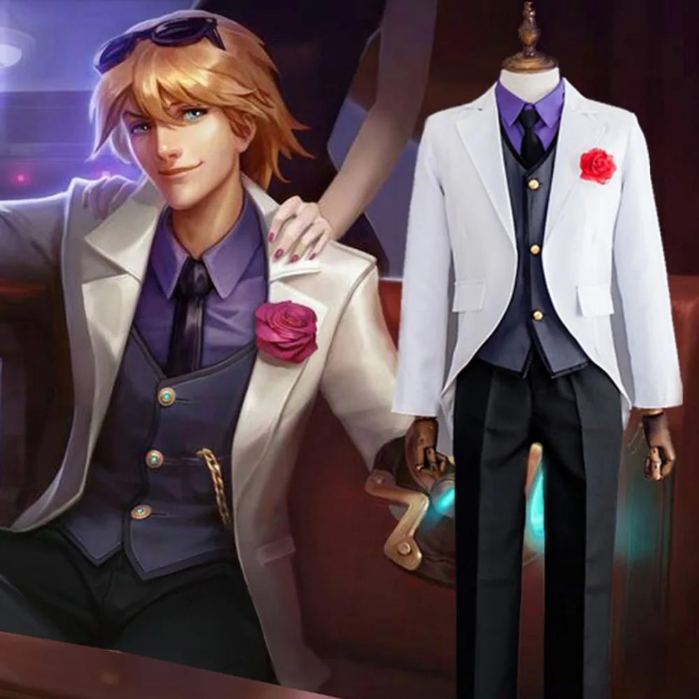 Костюм для косплея LOL The Prodigal Explorer Debonair Ezreal костюм парик стеклянвечерние ролевая