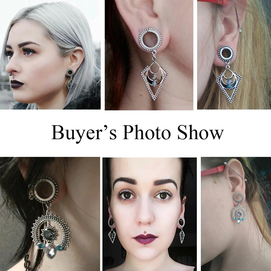 2 шт./лот стальная затычка для туннельного пирсинга винт подходит расширения