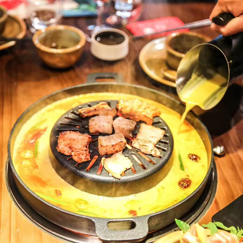 Корейский уголь для барбекю shabu жареное мясо коммерческая Круглая Решетка