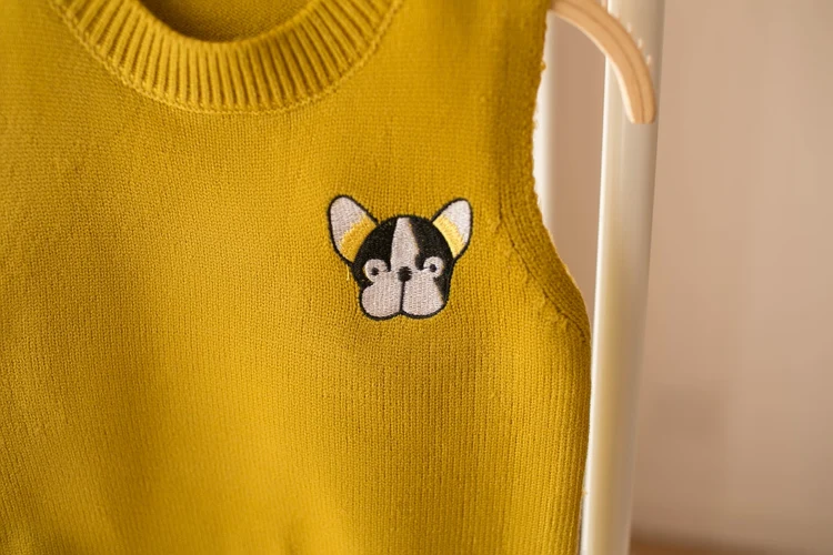 Новый детский свитер весна 2019 Детский жилет с рисунком щенка для мальчиков и