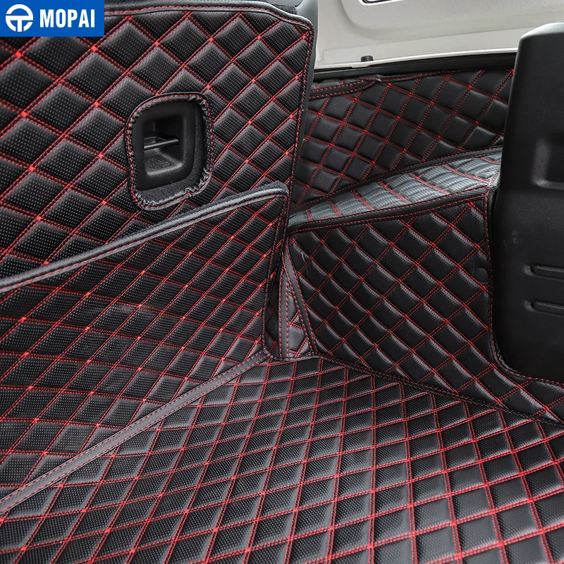 Коврики MOPAI для Jeep Wrangler JL 2018 + кожаные коврики заднего багажника автомобиля