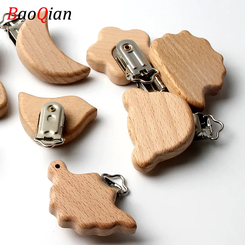 1 шт. безопасные зажимы для соски Пустышки из натурального бука пустышки с милыми