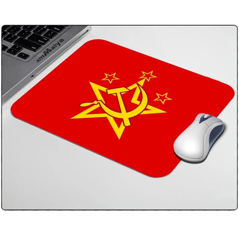 Звезды СССР быстрая печать резиновая игровая мышь коврик для размера 18*22 см 20*25 см 25*29 см - Цвет: 18x22cm