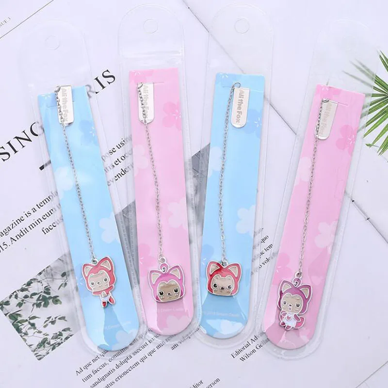1pc Sent at random Kawaii металлические канцелярские закладки, милые закладки с животными для книг, скрепки для книг, маркеры для бумаги, канцелярские товары, школьные принадлежности - Цвет: 1pc Sent at random