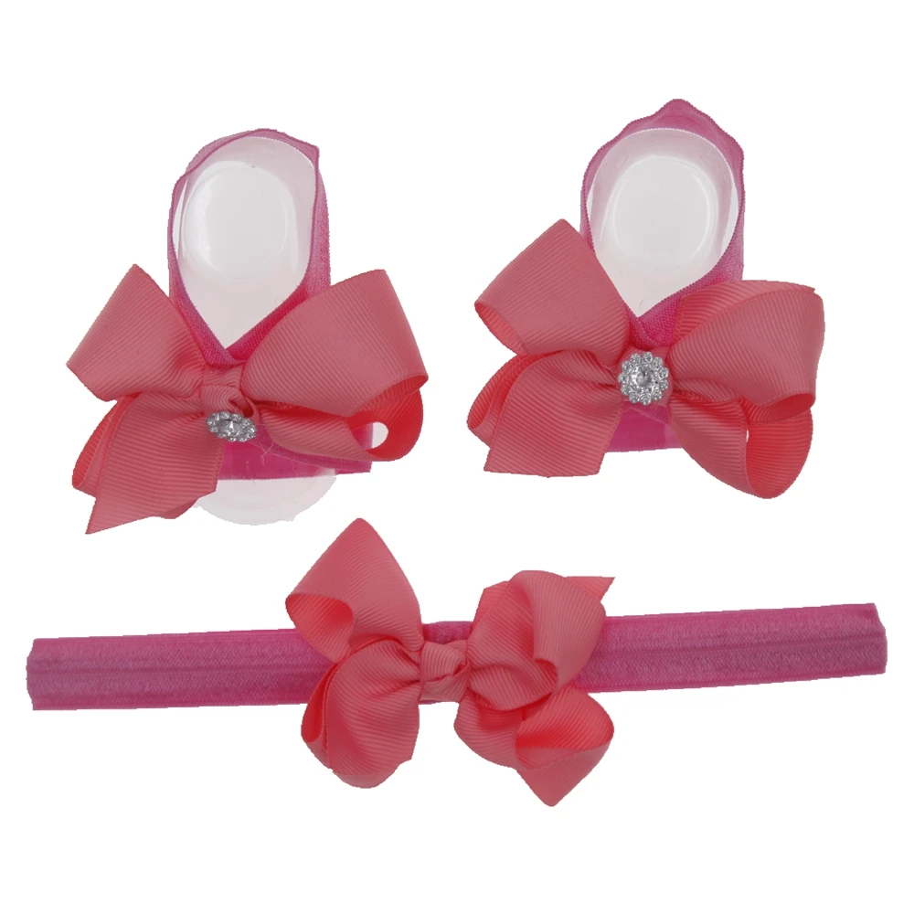 2018 головная повязка для новорожденных босоножек и повязок на голову комплект